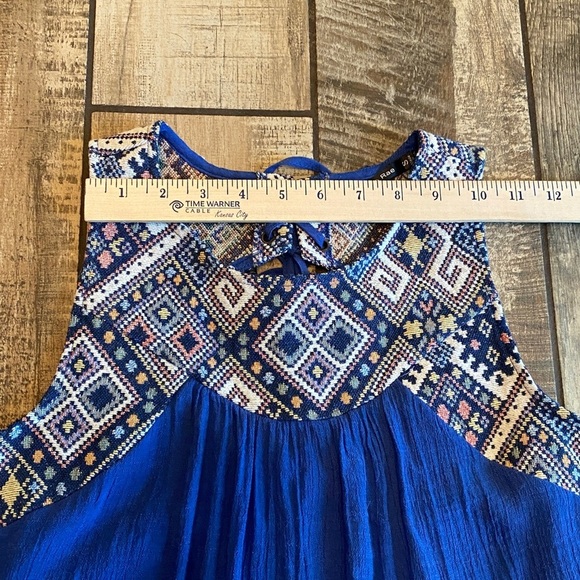 Doe & Rae Royal Blue Tank with Embroidered Accents - Picture 8 of 13